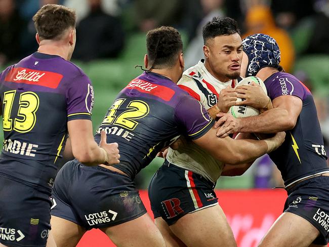 Spencer Leniu will be the next spiritual leader of the Roosters pack. Picture: Kelly Defina/Getty Images