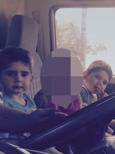 Ms Murphy's three children are pictured a few years ago. Nathaniel, now 11, is right, Jeremiah, now 10, is left.