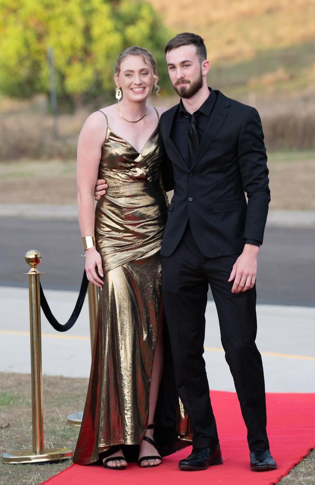 Keziah and Lachlan S of Cooloola Christian College graduating class 2023 arrive at their formal. October 5, 2023. Picture: Christine Schindler