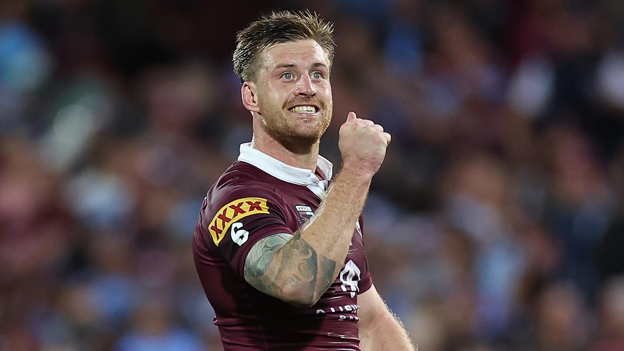 ADELAIDE, AUSTRALIA - MAY 31: Cameron Munster of the Maroons reacts during game one of the 2023 State of Origin series between the Queensland Maroons and New South Wales Blues at Adelaide Oval on May 31, 2023 in Adelaide, Australia. (Photo by Cameron Spencer/Getty Images)