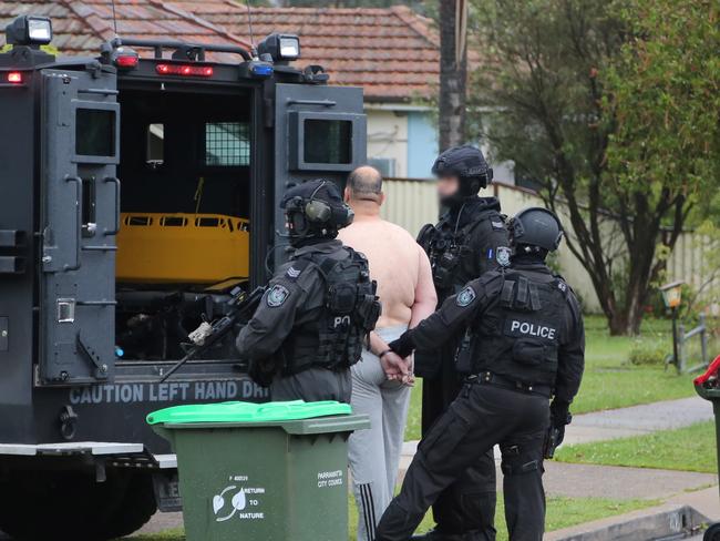 Four men were arrested for delivering cocaine by taxi across Sydney.