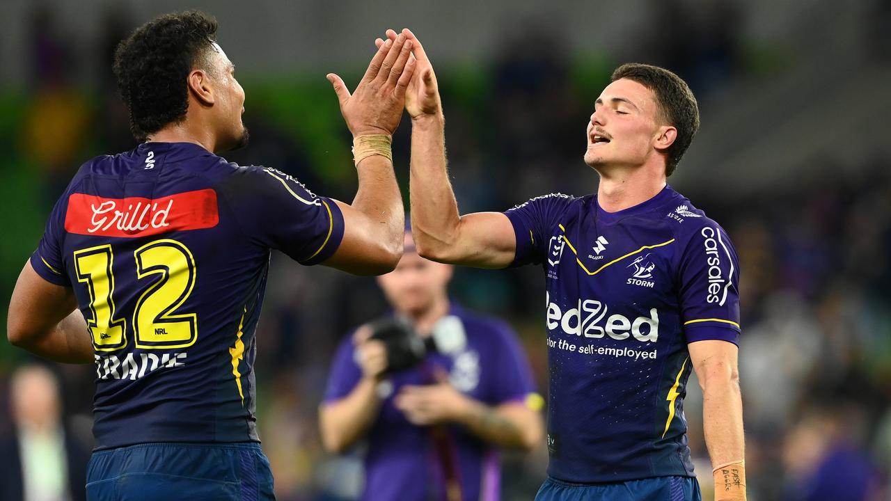 Jonah Pezet has slotted into the NRL with ease but his time in the starting side is over for now with Hughes to reclaim the No.7 jersey. Picture; Quinn Rooney/Getty Images