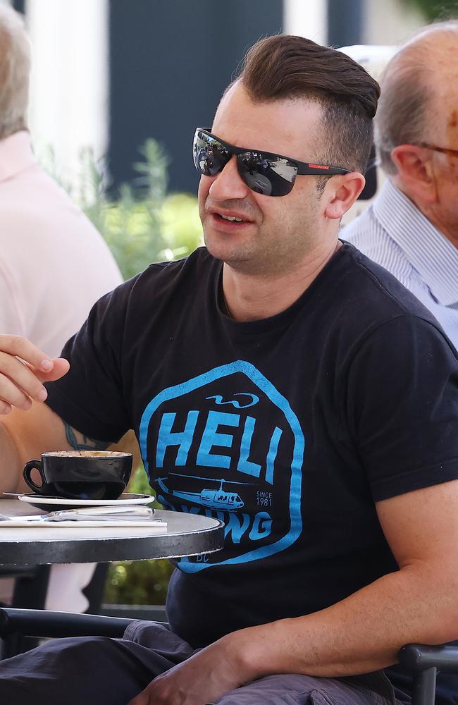 Anthony Koletti has coffee in Double Bay on Tuesday. Picture: Matrix Pictures