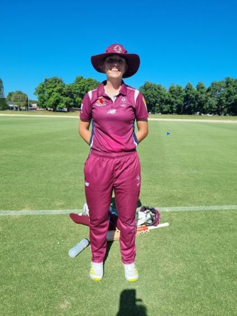 Mackay's Meghan McCartney played for Queensland Country earlier this year. Picture: Mackay-Whitsunday Cricket Inc Facebook.