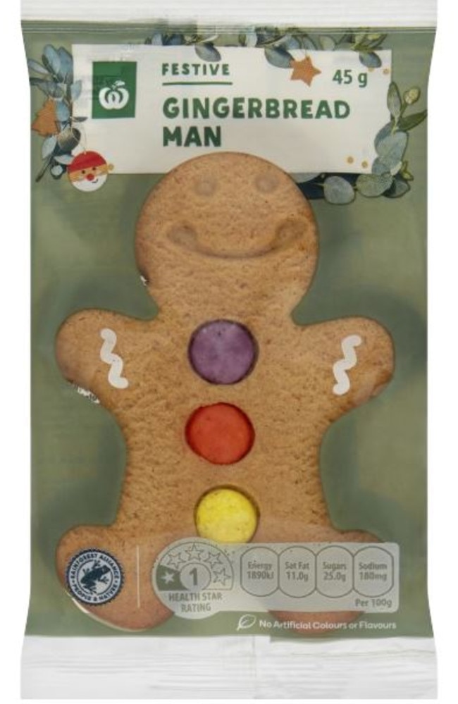 The supermarket still sells a $1.75 Gingerbread Man cookie. Picture: Woolworths