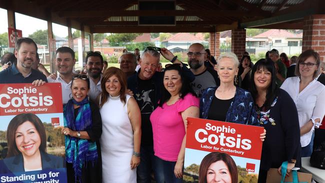 Canterbury state Labor MP Sophie Cotsis during her campaigning.