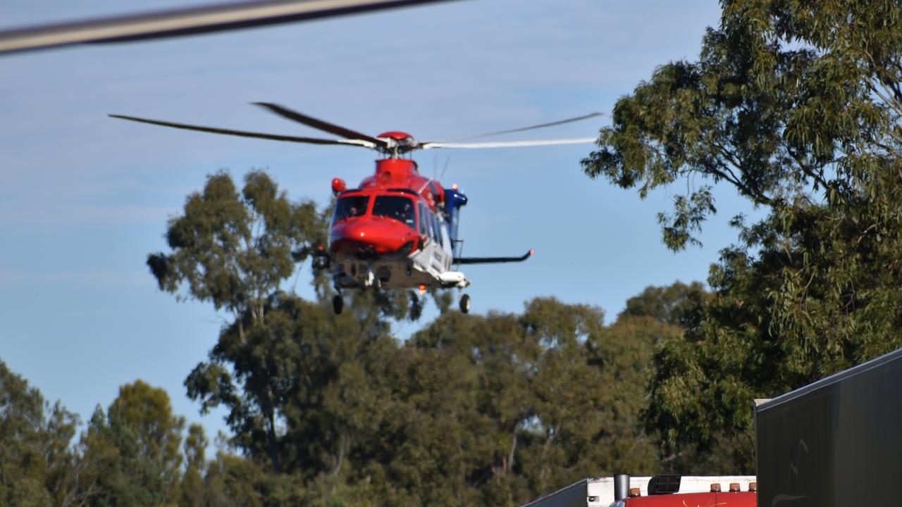 Two rescue choppers were called to the incident to transport two young boys to the Queensland Children’s Hospital