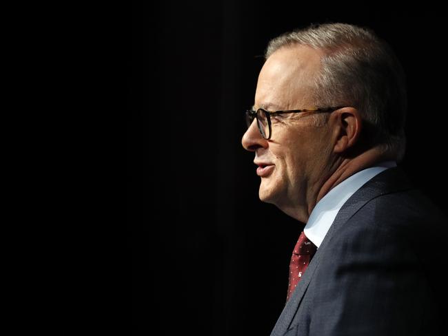 DAILY TELEGRAPH AUGUST 26, 2022. Prime Minister Anthony Albanese at The Daily Telegraph Bush Summit 2022 held at the Griffith Regional Theatre. Picture: Jonathan Ng