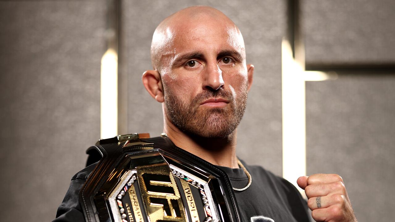 Alex Volkanovski poses during a UFC 298 Media Opportunity. Picture: Mark Metcalfe/Zuffa LLC via Getty Images