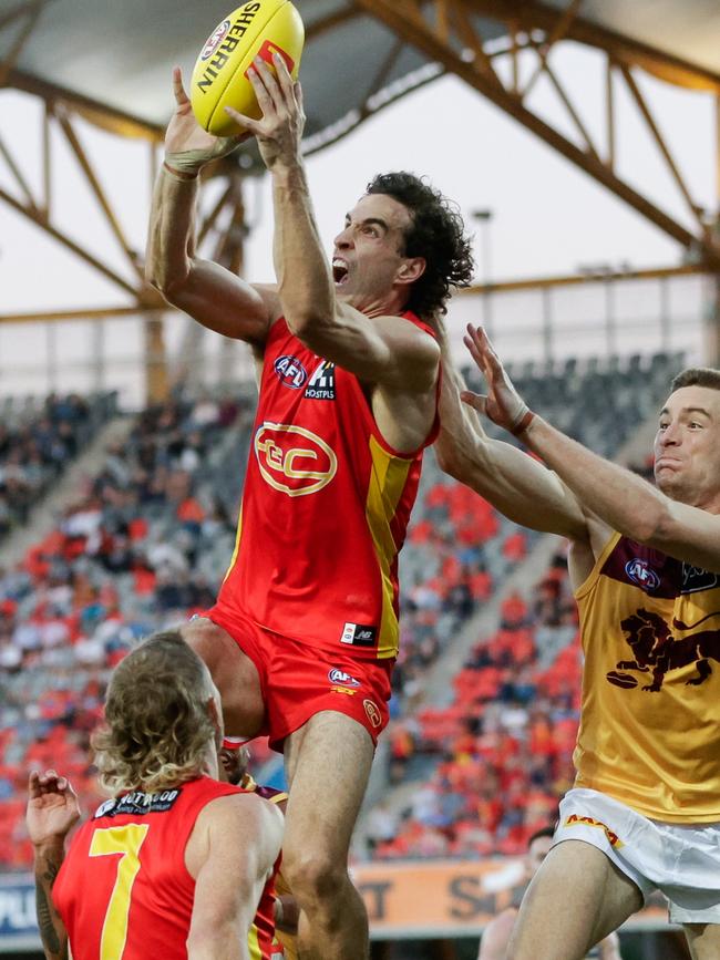 Ben King’s future remains a hot topic of discussion but both parties sound confident he will remain on the Gold Coast. Picture: Getty Images