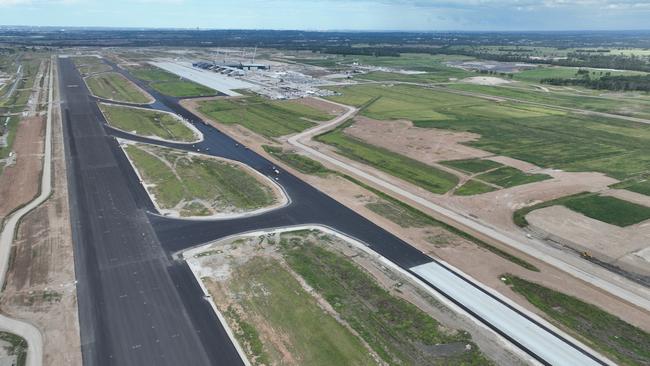 The airfield at the new Western Sydney Airport, which is due to open to the public in 2026.