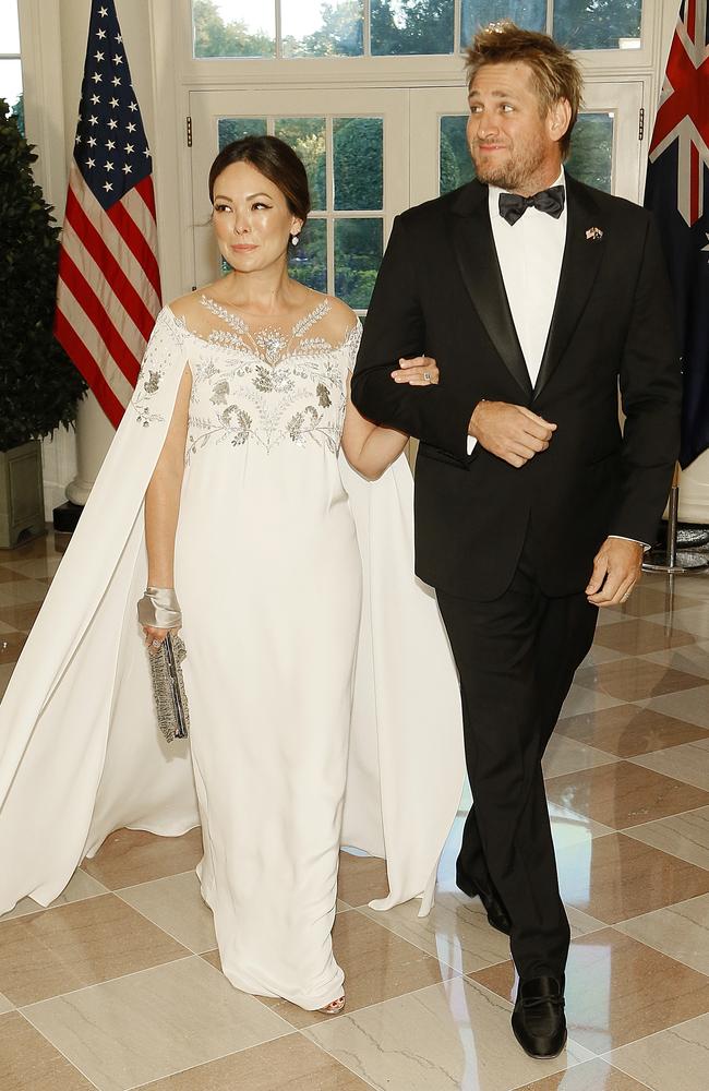 Curtis Stone and wife Lindsay arrive for the State Dinner at The White House in 2019. Picture: Getty Images