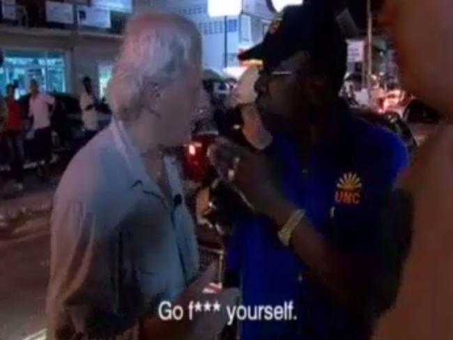 Andrew Jennings confronts former FIFA vice president Jack Warner.