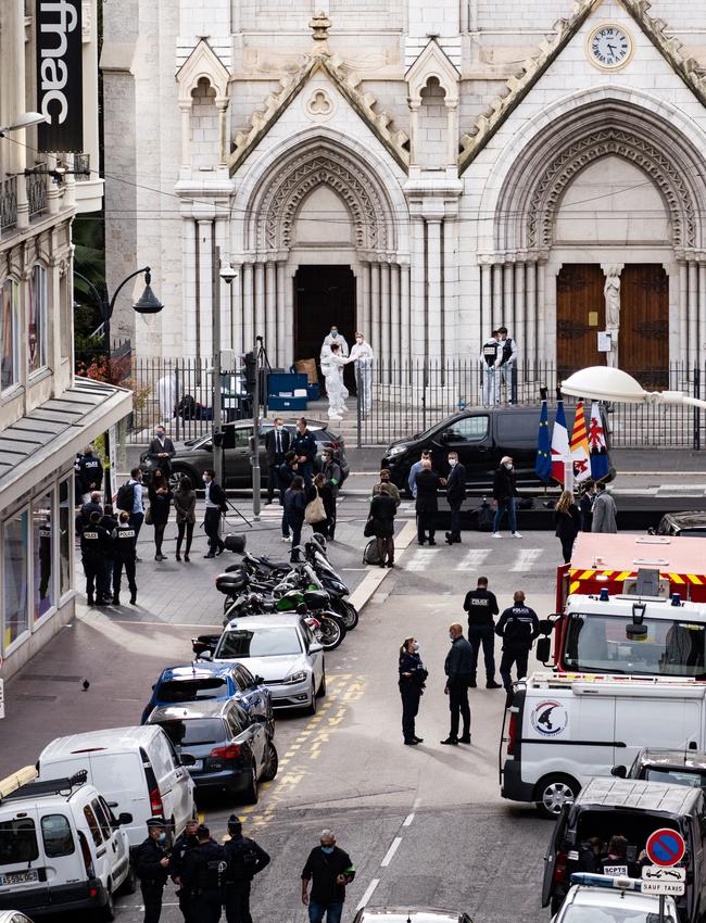 Police attend the church after the attack. Picture: Arnold Jerocki /Getty Images