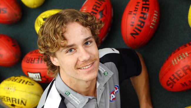 Geelong Falcon Angus Hastie is an AFL draft hopeful.  Picture: Alison Wynd