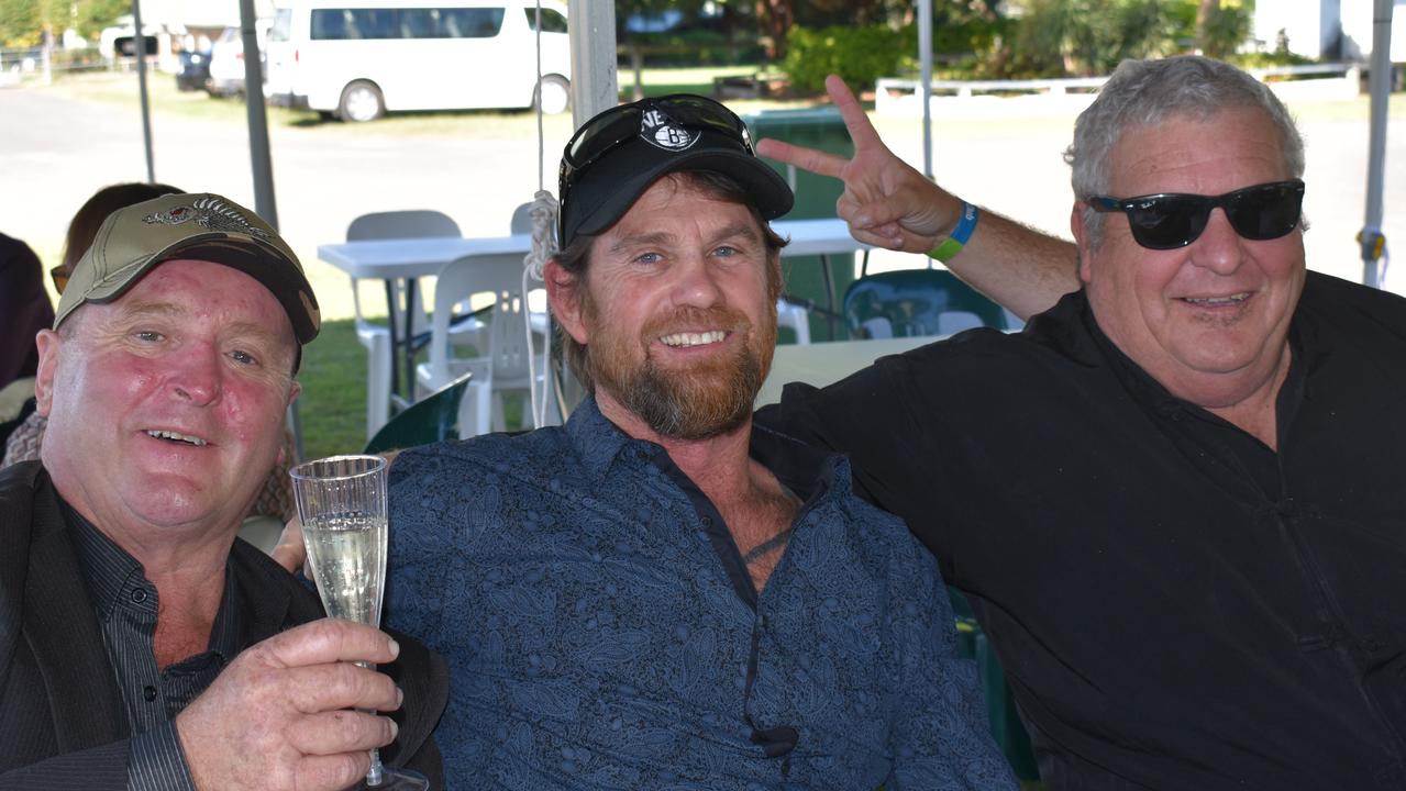 Brett Carberry, Scott Carthew and Mark Woods at the 2022 Gympie RSL Club Cup race day.