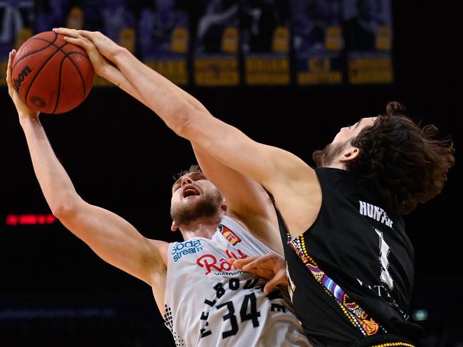 Melbourne United lift the lid on challenge of covid life on the road, which included a home game in Sydney against Cairns. Photo: Jaimi Joy/Getty Images.