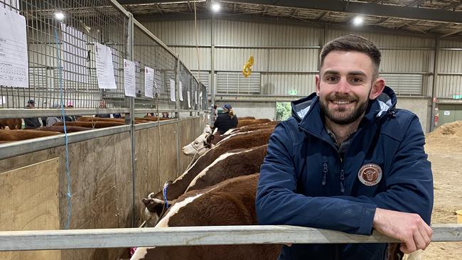 James Robbie from Tiraumea, New Zealand was one of the participants at the Herefords Australia youth expo at Wodonga over the weekend.