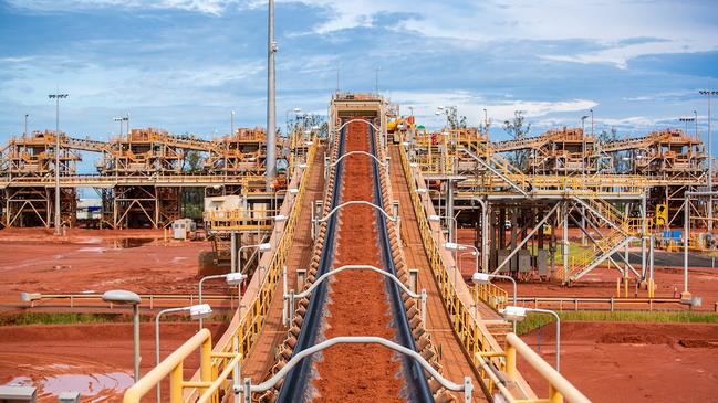 Rio Tinto’s Amrun bauxite facility in Weipa.