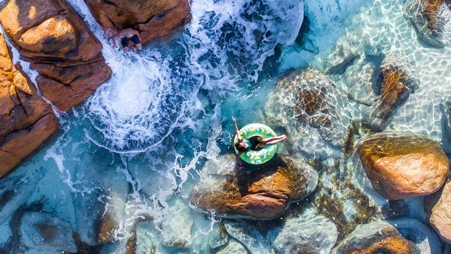 Kyle Bowman’s image of Wyadup Spa, WA beat more than 5000 others to be named winner of the Australia from Above competition. Picture: Kyle Bowman, Airloft