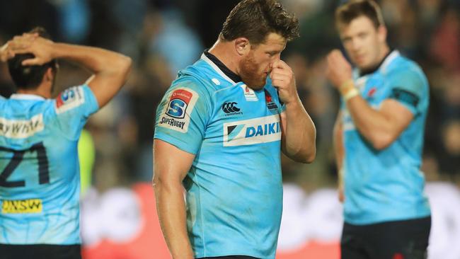 SYDNEY, AUSTRALIA - MAY 05: Paddy Ryan of the Waratahs after their loss to the Blues during the round 12 Super Rugby match between the Waratahs and the Blues at Lottoland on May 5, 2018 in Sydney, Australia.  (Photo by Mark Evans/Getty Images)