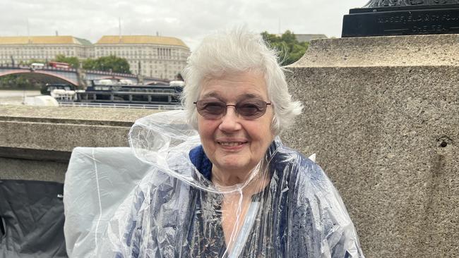 Patricia King has joined the queue to view the Queen's coffin. Picture: news.com.au