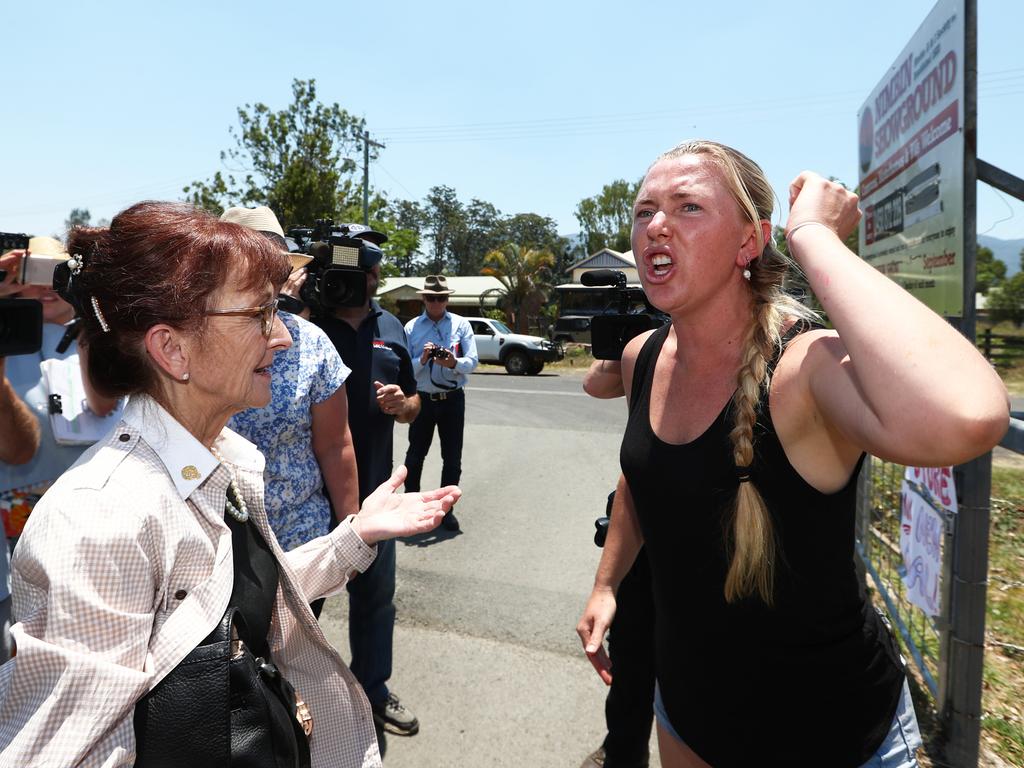 Ms Saffin stepped in after Ms O’Brien confronted Mr Albanese. Picture: Jason O'Brien/AAP