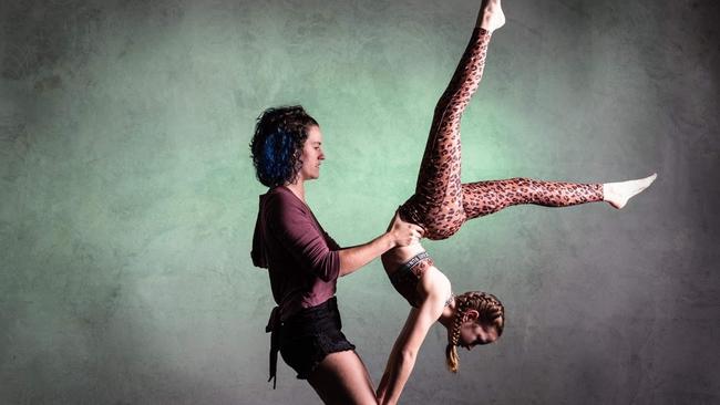 Neve Toms (right) from Kaitlin's Aerial &amp; Dance Academy. Photo: Contributed.