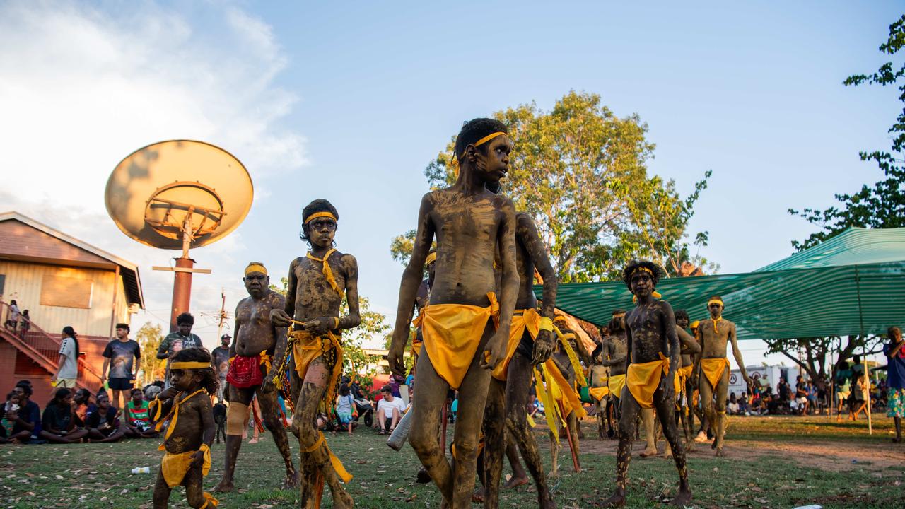 Lirrga ceremonial group perform cultural dances. Picture: Pema Tamang Pakhrin