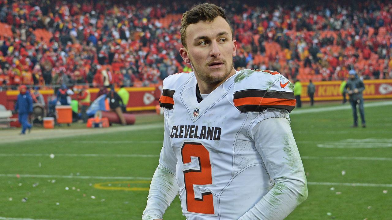 Johnny Manziel’s NFL career didn’t last long. (Photo by Peter G. Aiken/Getty Images)