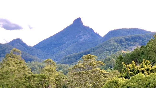 A view of Wollumbin National Park (aka Mount Warning).