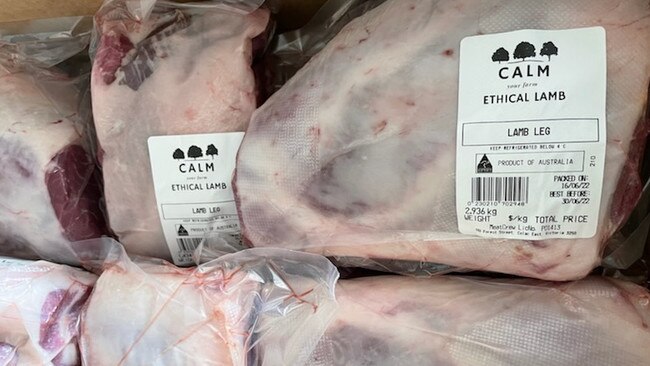 Calm Your Farm Ethical Lamb after packaging.