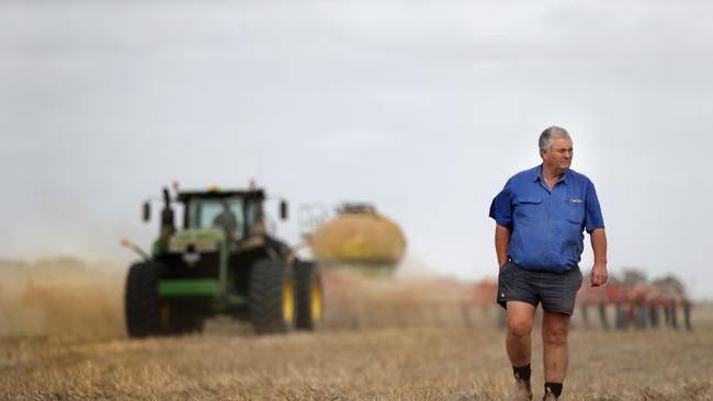 Craig Henderson on his property at Berriwillock in Victoria. Picture: David Geraghty