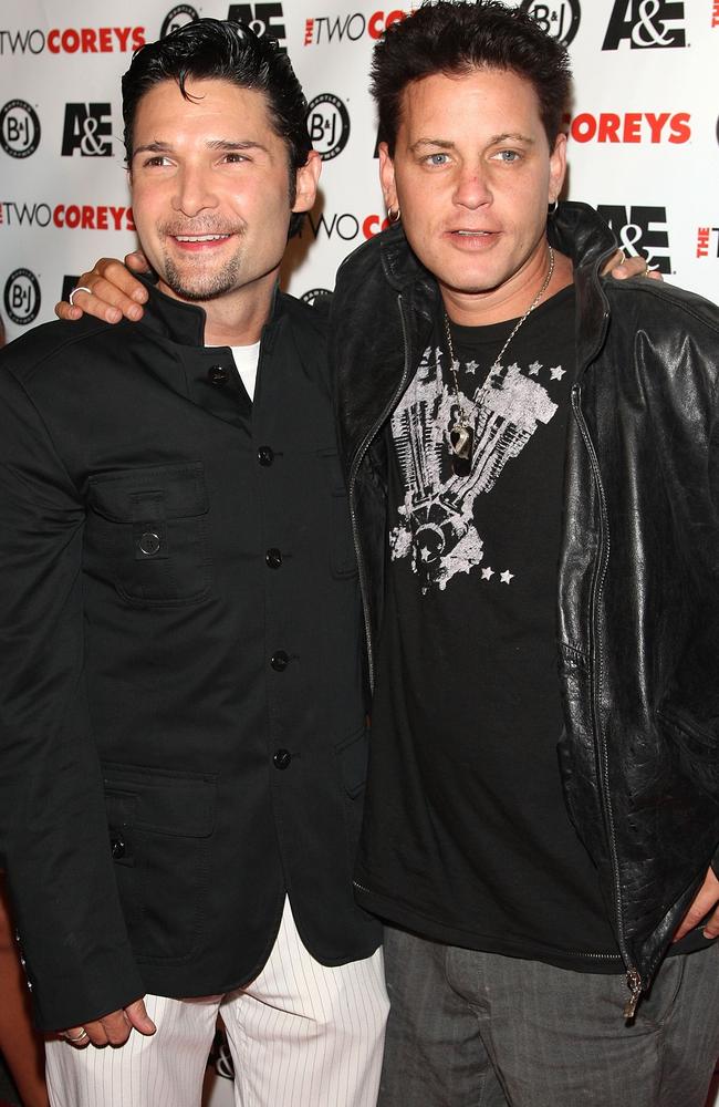 File shot of Corey Feldman and Corey Haim in Hollywood in 2007. Picture: Frazer Harrison/Getty Images)