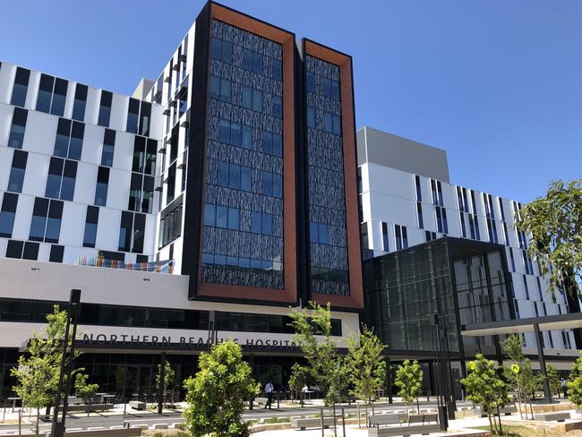 The exterior of Northern Beaches Hospital in Frenchs Forest. Picture: Julie Cross.