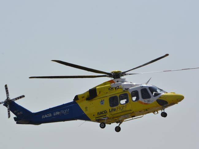 A LifeFlight Helicopter lands in Toowoomba at the rescue helicopter service's new base. LifeFlight Generic