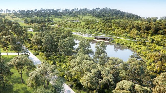 An artist’s impression of Macarthur Memorial Park, which was directed for approval by the Independent Planning Commission today.