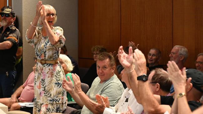 Mooroobool resident Frankie Hogan celebrates the council's unanimous vote after organising a 5000-signature petition. Picture: Cairns Post