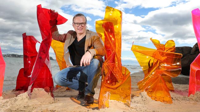 Sculptor Clayton Blake is getting ready for SWELL 2020. Picture: Glenn Hampson