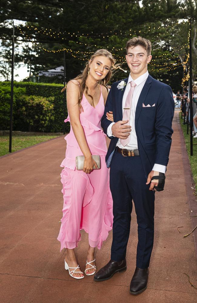 Ashley Fyffe partners Samuel Gleeson at St Mary's College formal at Picnic Point, Friday, March 22, 2024. Picture: Kevin Farmer