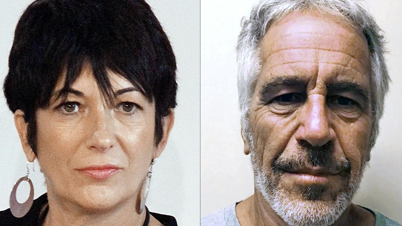 Ghislaine Maxwell and the late American financier Jeffrey Epstein. (Photo by Laura Cavanaugh and Handout / various sources / AFP)