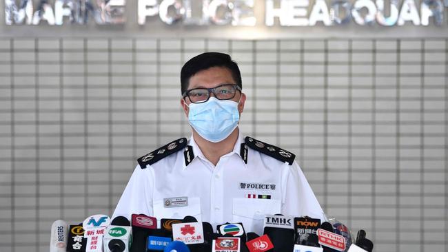 Commissioner of the Hong Kong Police, Chris Tang, said his department was seeking information from mainland authorities about the coast guard’s detention of activists. Picture: AFP