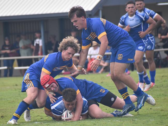 Northern versus South West, 16-18 years boys, at the Queensland School Sport rugby league state championships at Marley Brown Oval, Gladstone, on May 17, 2025.