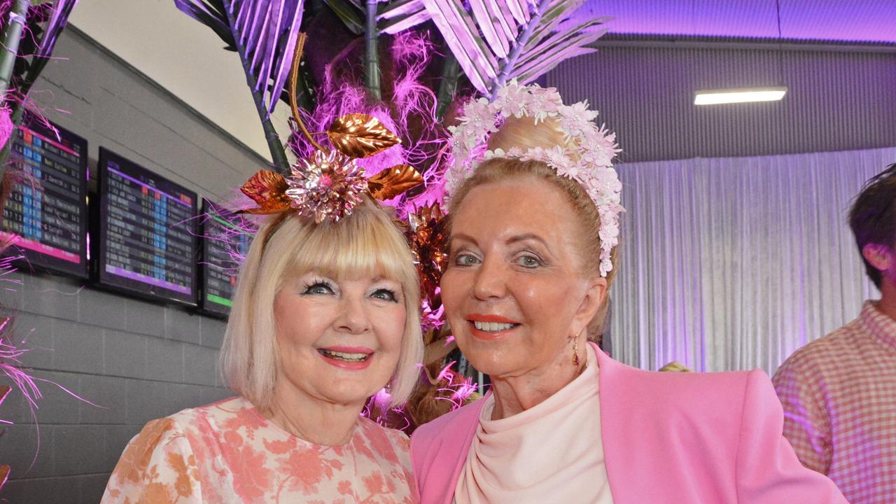 Dale Olsson and Pamela Noon at Pink Ribbon Race Day in the Events Centre, GCTC Bundall. Pic: Regina King