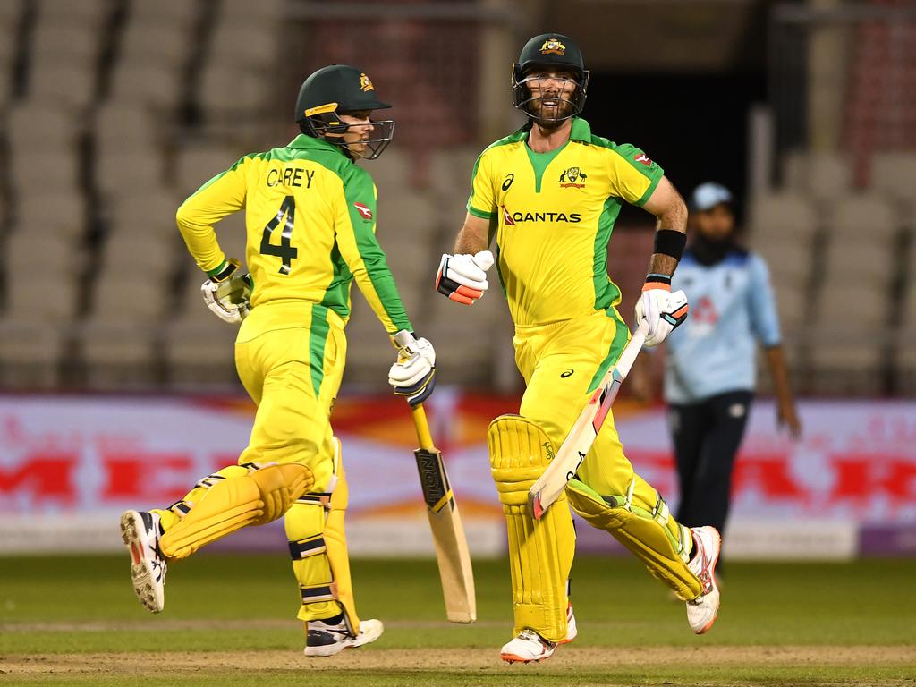 Alex Carey and Glenn Maxwell, take a bow. (Photo by Gareth Copley/Getty Images for ECB)