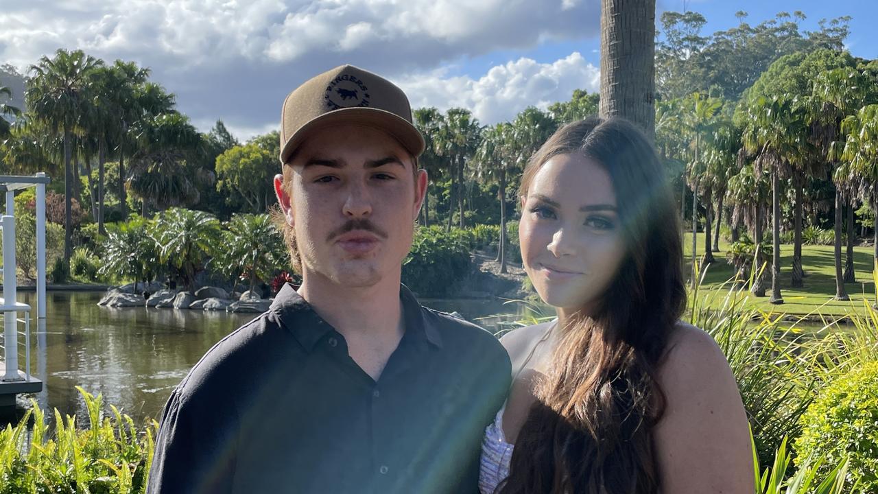 Mitchell Batty and Amber-Rose Kelly at the Year 12 Woolgoolga High School formal. Picture: Matt Gazy