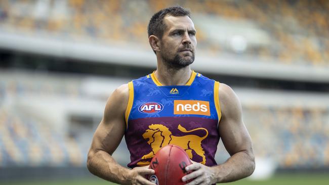 Brisbane Lions player Luke Hodge at the Gabba last month. Picture: AAP Image/Glenn Hunt