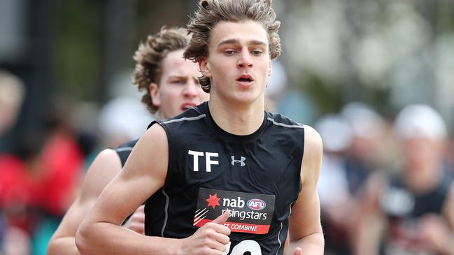 Harrison Jones in action during the draft combine. Picture: Michael Klein