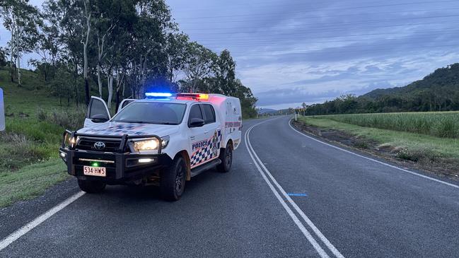 Police on scene at a serious crash at Balnagowan near Mackay. Picture: Janessa Ekert