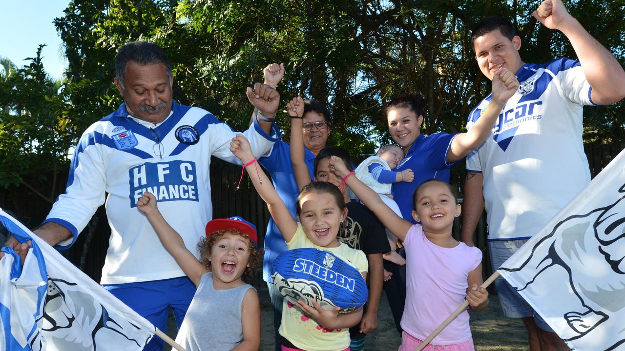 The Barba family (L-R) Ken <span>Barba, Tahu Barba-Croft, Keeva Barba, Kobe Barba (middle), Kim Barba (at back), Jasmine Brealey-Croft, (holding baby) Jaylah Breayley, Brooklyn Barba (front) and Rohan Brealey. Picture: Lee Constable.</span>